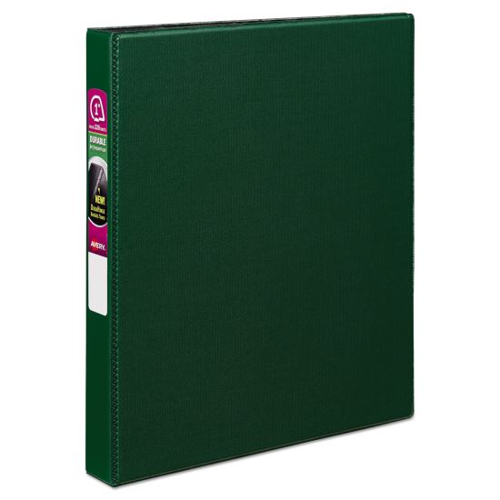 Durable Non-View Binder with DuraHinge and Slant Rings, 3 Rings, 1" Capacity, 11 x 8.5, Green1