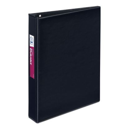 Mini Size Durable Non-View Binder with Round Rings, 3 Rings, 1" Capacity, 8.5 x 5.5, Black1