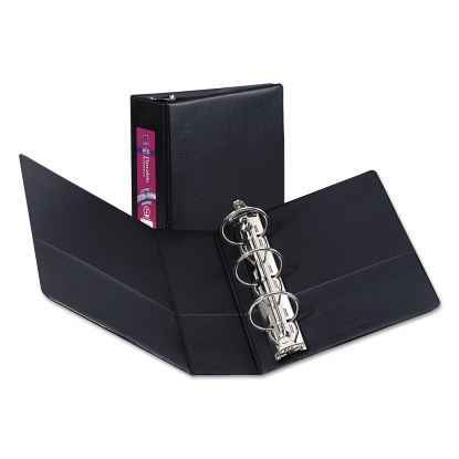 Mini Size Durable Non-View Binder with Round Rings, 3 Rings, 2" Capacity, 8.5 x 5.5, Black1