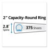 Mini Size Durable Non-View Binder with Round Rings, 3 Rings, 2" Capacity, 8.5 x 5.5, Black2
