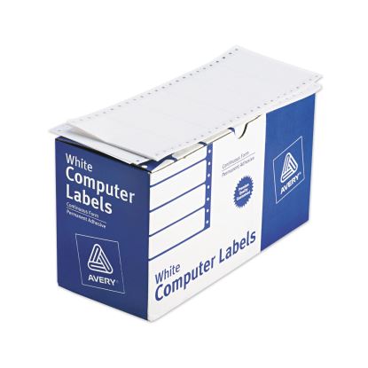 Dot Matrix Printer Mailing Labels, Pin-Fed Printers, 1.94 x 4, White, 5,000/Box1