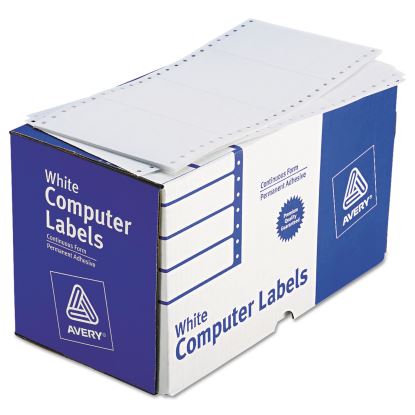 Dot Matrix Printer Mailing Labels, Pin-Fed Printers, 2.94 x 5, White, 3,000/Box1