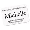 EcoFriendly Adhesive Name Badge Labels, 3.38 x 2.33, White, 160/Box2