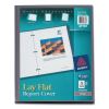 Lay Flat View Report Cover, Flexible Fastener, 0.5" Capacity, 8.5 x 11, Clear/Gray1