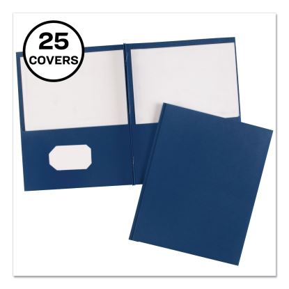 Two-Pocket Folder, Prong Fastener, 0.5" Capacity, 11 x 8.5, Dark Blue, 25/Box1
