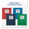 Two-Pocket Folder, Prong Fastener, 0.5" Capacity, 11 x 8.5, Dark Blue, 25/Box2