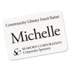 EcoFriendly Adhesive Name Badge Labels, 3.38 x 2.33, White, 80/Pack2