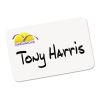 Printable Adhesive Name Badges, 3.38 x 2.33, White, 100/Pack2