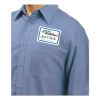 Flexible Adhesive Name Badge Labels, 3.38 x 2.33, White/Blue Border, 40/Pack2