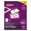 Self-Laminating Laser/Inkjet Printer Badges, 2.25 x 3.5, White, 30/Box1