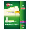 Permanent TrueBlock File Folder Labels with Sure Feed Technology, 0.66 x 3.44, White, 30/Sheet, 50 Sheets/Box1