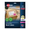 High-Visibility ID Labels, Laser Printers, 2.25" dia., Assorted, 12/Sheet, 15 Sheets/Pack1