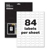 PermaTrack Tamper-Evident Asset Tag Labels, Laser Printers, 0.5 x 1, White, 84/Sheet, 8 Sheets/Pack2