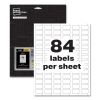 PermaTrack Destructible Asset Tag Labels, Laser Printers, 0.5 x 1, White, 84/Sheet, 8 Sheets/Pack2