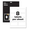 PermaTrack Tamper-Evident Asset Tag Labels, Laser Printers, 2 x 3.75, White, 8/Sheet, 8 Sheets/Pack2