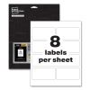 PermaTrack Destructible Asset Tag Labels, Laser Printers, 2 x 3.75, White, 8/Sheet, 8 Sheets/Pack2