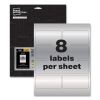 PermaTrack Metallic Asset Tag Labels, Laser Printers, 2 x 3.75, Silver, 8/Sheet, 8 Sheets/Pack2