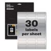 PermaTrack Metallic Asset Tag Labels, Laser Printers, 0.75 x 2, Metallic Silver, 30/Sheet, 8 Sheets/Pack2