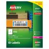 Durable Permanent ID Labels with TrueBlock Technology, Laser Printers, 3.25 x 8.38, White, 3/Sheet, 50 Sheets/Pack1