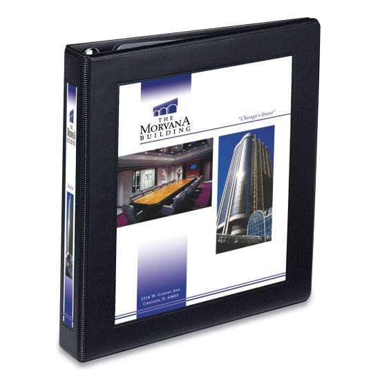 Framed View Heavy-Duty Binders, 3 Rings, 1" Capacity, 11 x 8.5, Black1