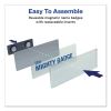 The Mighty Badge Name Badge Holder Kit, Horizontal, 3 x 1, Laser, Silver, 4 Holders/32 Inserts2