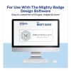 The Mighty Badge Name Badge Inserts, 1 x 3, Clear, Inkjet, 20/Sheet, 5 Sheets/Pack2