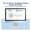 The Mighty Badge Name Badge Inserts, 1 x 3, Clear, Laser, 20/Sheet, 5 Sheets/Pack2