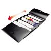 Slide and View Expanding File, 5 Sections, Cord/Hook Closure, Letter Size, Black2