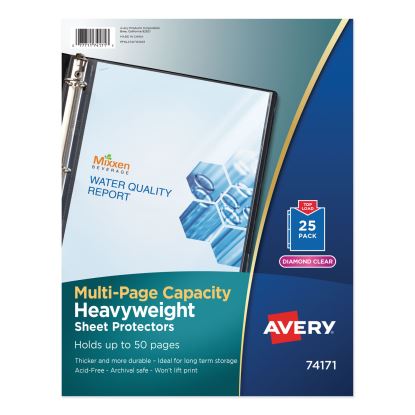 Multi-Page Top-Load Sheet Protectors, Heavy Gauge, Letter, Clear, 25/Pack1