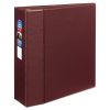 Heavy-Duty Non-View Binder with DuraHinge and Locking One Touch EZD Rings, 3 Rings, 4" Capacity, 11 x 8.5, Maroon1