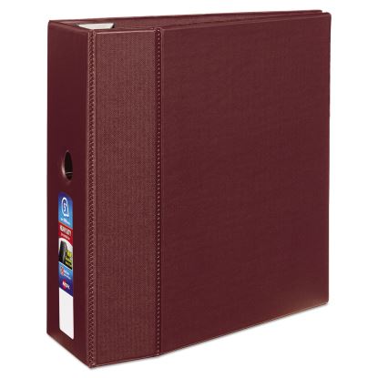 Heavy-Duty Non-View Binder with DuraHinge, Three Locking One Touch EZD Rings and Thumb Notch, 5" Capacity, 11 x 8.5, Maroon1
