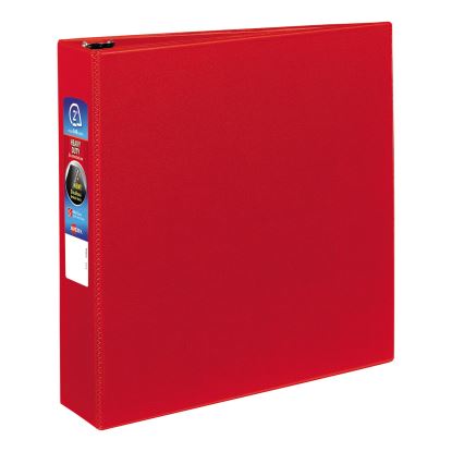 Heavy-Duty Non-View Binder with DuraHinge and One Touch EZD Rings, 3 Rings, 2" Capacity, 11 x 8.5, Red1