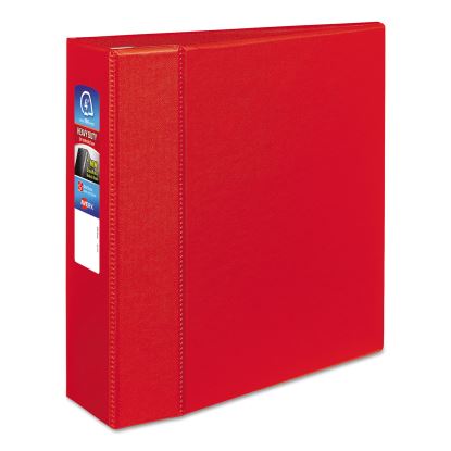 Heavy-Duty Non-View Binder with DuraHinge and Locking One Touch EZD Rings, 3 Rings, 3" Capacity, 11 x 8.5, Red1
