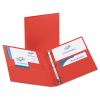 Heavy-Duty Non-View Binder with DuraHinge and One Touch EZD Rings, 3 Rings, 1" Capacity, 11 x 8.5, Red2