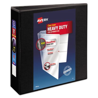 Heavy-Duty View Binder with DuraHinge and Locking One Touch EZD Rings, 3 Rings, 3" Capacity, 11 x 8.5, Black1