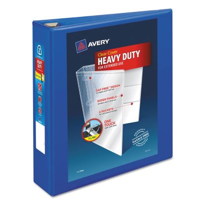 Heavy-Duty View Binder with DuraHinge and One Touch EZD Rings, 3 Rings, 2" Capacity, 11 x 8.5, Pacific Blue1