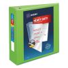 Heavy-Duty View Binder with DuraHinge and Locking One Touch EZD Rings, 3 Rings, 3" Capacity, 11 x 8.5, Chartreuse1