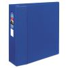 Heavy-Duty Non-View Binder with DuraHinge and Locking One Touch EZD Rings, 3 Rings, 4" Capacity, 11 x 8.5, Blue1