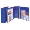 Heavy-Duty Non-View Binder with DuraHinge and Locking One Touch EZD Rings, 3 Rings, 4" Capacity, 11 x 8.5, Blue2