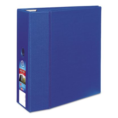 Heavy-Duty Non-View Binder with DuraHinge, Locking One Touch EZD Rings and Thumb Notch, 3 Rings, 5" Capacity, 11 x 8.5, Blue1