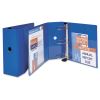 Heavy-Duty Non-View Binder with DuraHinge, Locking One Touch EZD Rings and Thumb Notch, 3 Rings, 5" Capacity, 11 x 8.5, Blue2