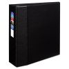 Heavy-Duty Non-View Binder with DuraHinge and Locking One Touch EZD Rings, 3 Rings, 4" Capacity, 11 x 8.5, Black1