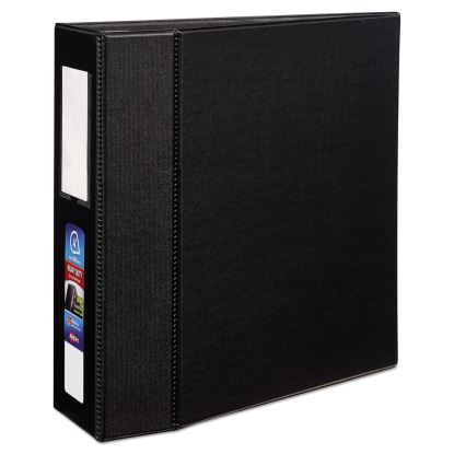 Heavy-Duty Non-View Binder with DuraHinge, Three Locking One Touch EZD Rings and Spine Label, 4" Capacity, 11 x 8.5, Black1