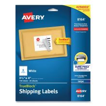 Shipping Labels w/ TrueBlock Technology, Inkjet Printers, 3.33 x 4, White, 6/Sheet, 25 Sheets/Pack1