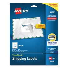 Shipping Labels w/ TrueBlock Technology, Inkjet Printers, 3.5 x 5, White, 4/Sheet, 25 Sheets/Pack1