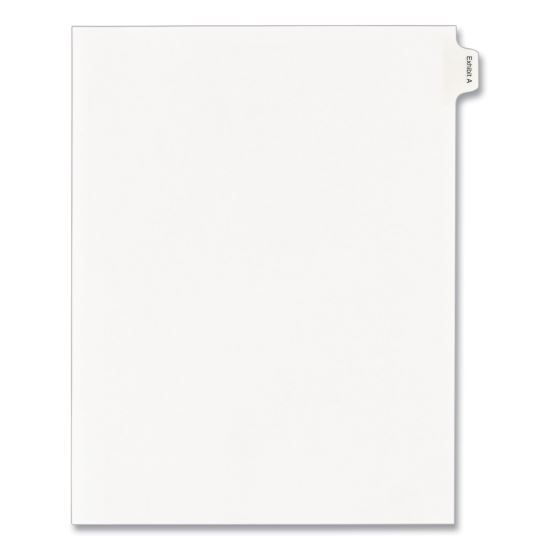 Allstate-Style Legal Side Tab Dividers, Exhibit A, Letter, White, 25/Pack1