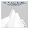 Preprinted Legal Exhibit Side Tab Index Dividers, Allstate Style, 26-Tab, D, 11 x 8.5, White, 25/Pack2