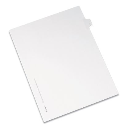 Preprinted Legal Exhibit Side Tab Index Dividers, Allstate Style, 26-Tab, V, 11 x 8.5, White, 25/Pack1