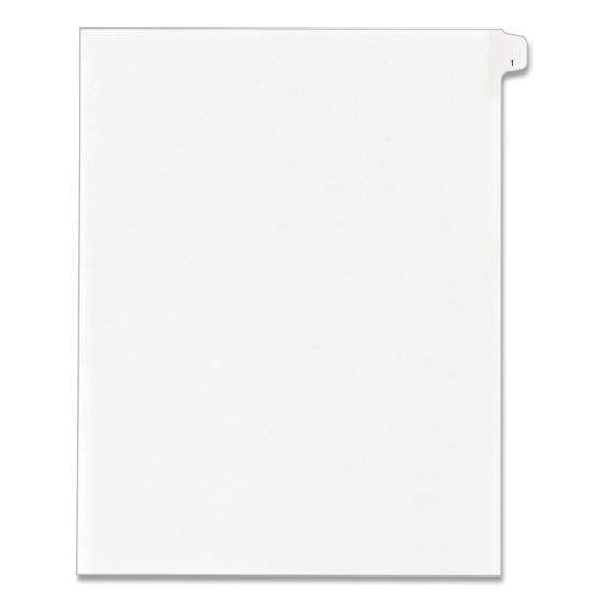 Preprinted Legal Exhibit Side Tab Index Dividers, Allstate Style, 10-Tab, 1, 11 x 8.5, White, 25/Pack1