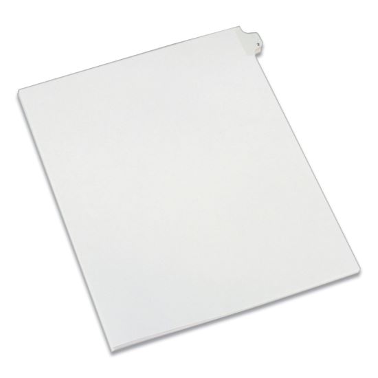 Preprinted Legal Exhibit Side Tab Index Dividers, Allstate Style, 10-Tab, 2, 11 x 8.5, White, 25/Pack1